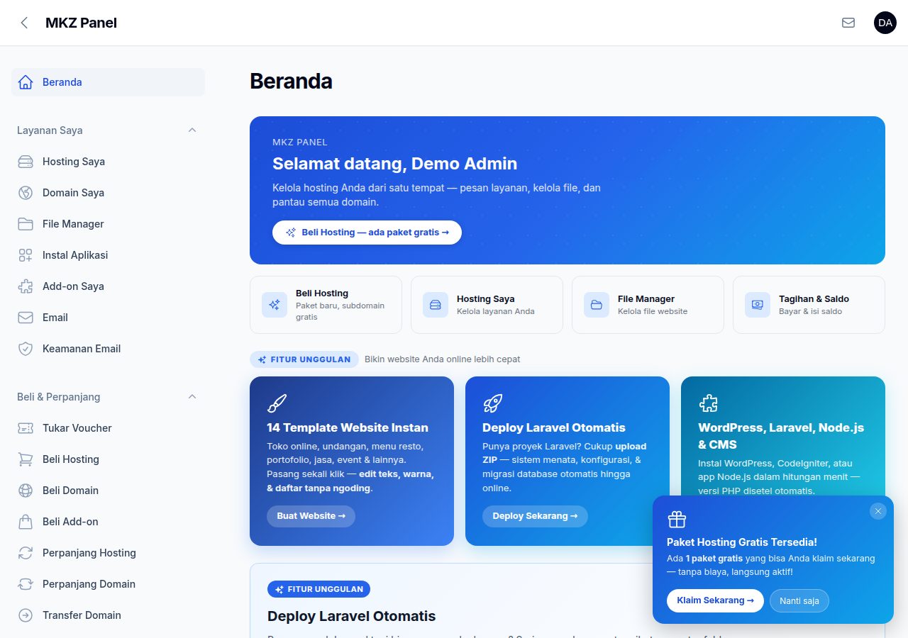 Beranda MKZ Panel